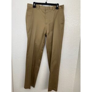 Perry Ellis Cotton Tailored Fit Mens‎ Khaki Dress Pants Size 33x32